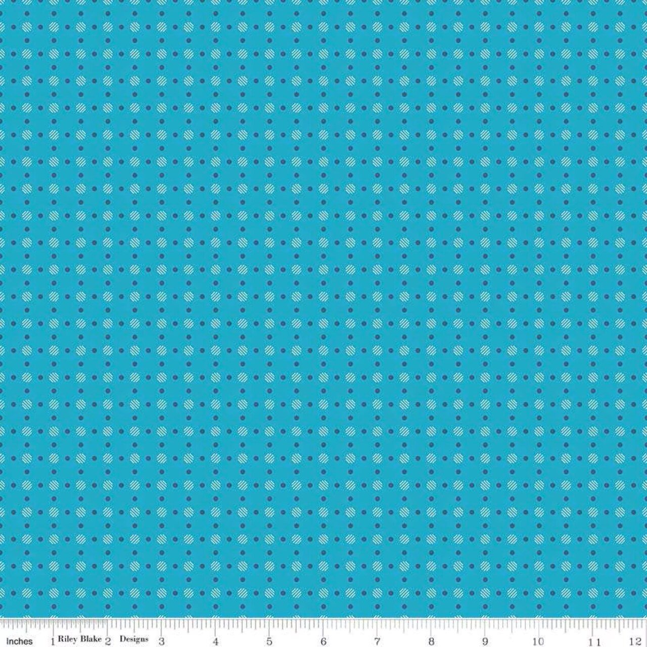 Fabric Riley Blake Turquoise Polka Dots Bee Basics by the Quarter Yard C6405-TURQUOISE